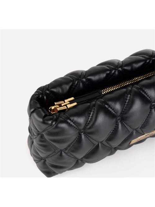 Clutch bag in embossed fabric with chain shoulder strap ELISABETTA FRANCHI | BS62A47E2.110